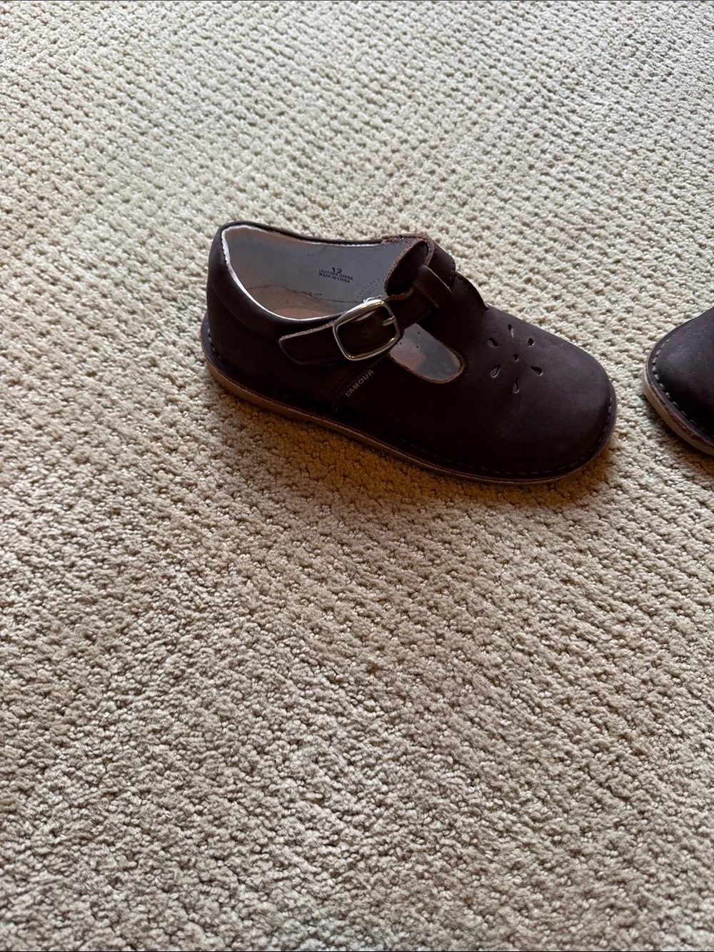 L'Amour Dark Brown Girls T-Strap Mary Jane Dress Shoes-size 12-precious